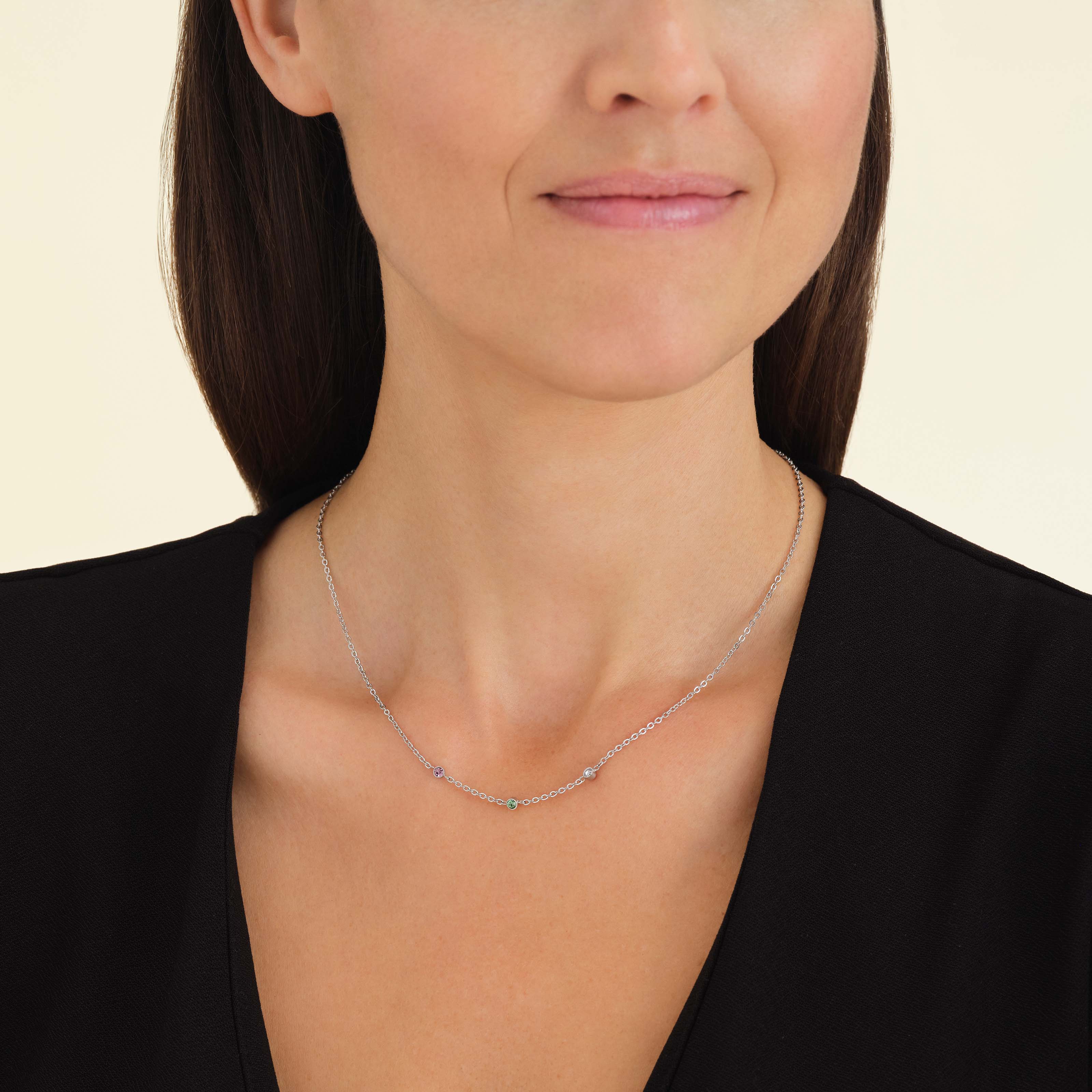 3 Birthstone Necklace - Image 8