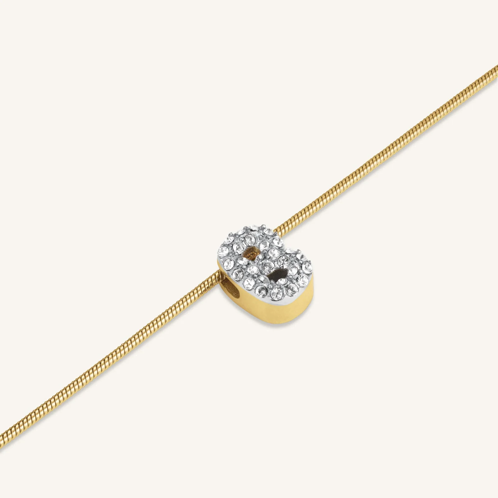 Crystal Letter B Necklace - Image 3