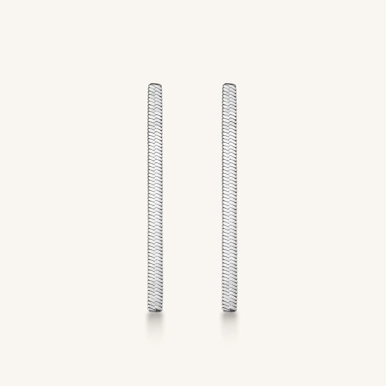 Snake Earrings Silver - Image 3